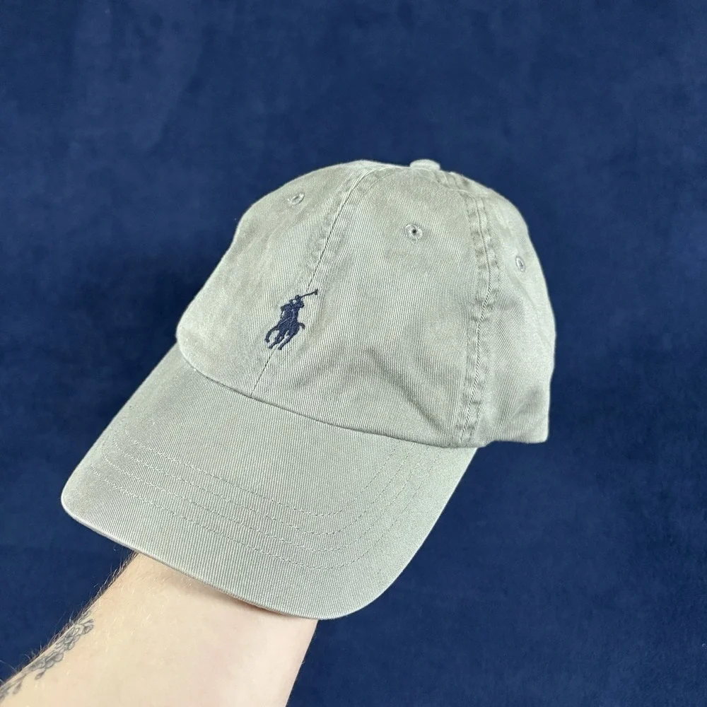 Polo Ralph Lauren Classic Chino Baseball Cap Faded Sage Green Cotton Dad Hat